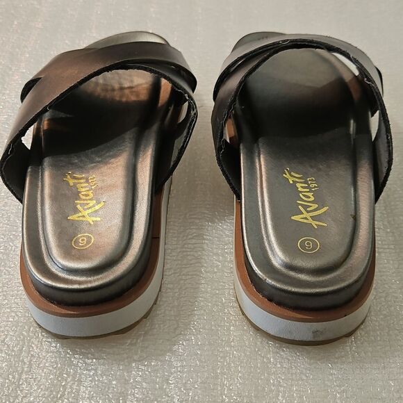 Avanti Aimee Women's Pewter Slide Sandals Size 6 - Picture 3 of 6